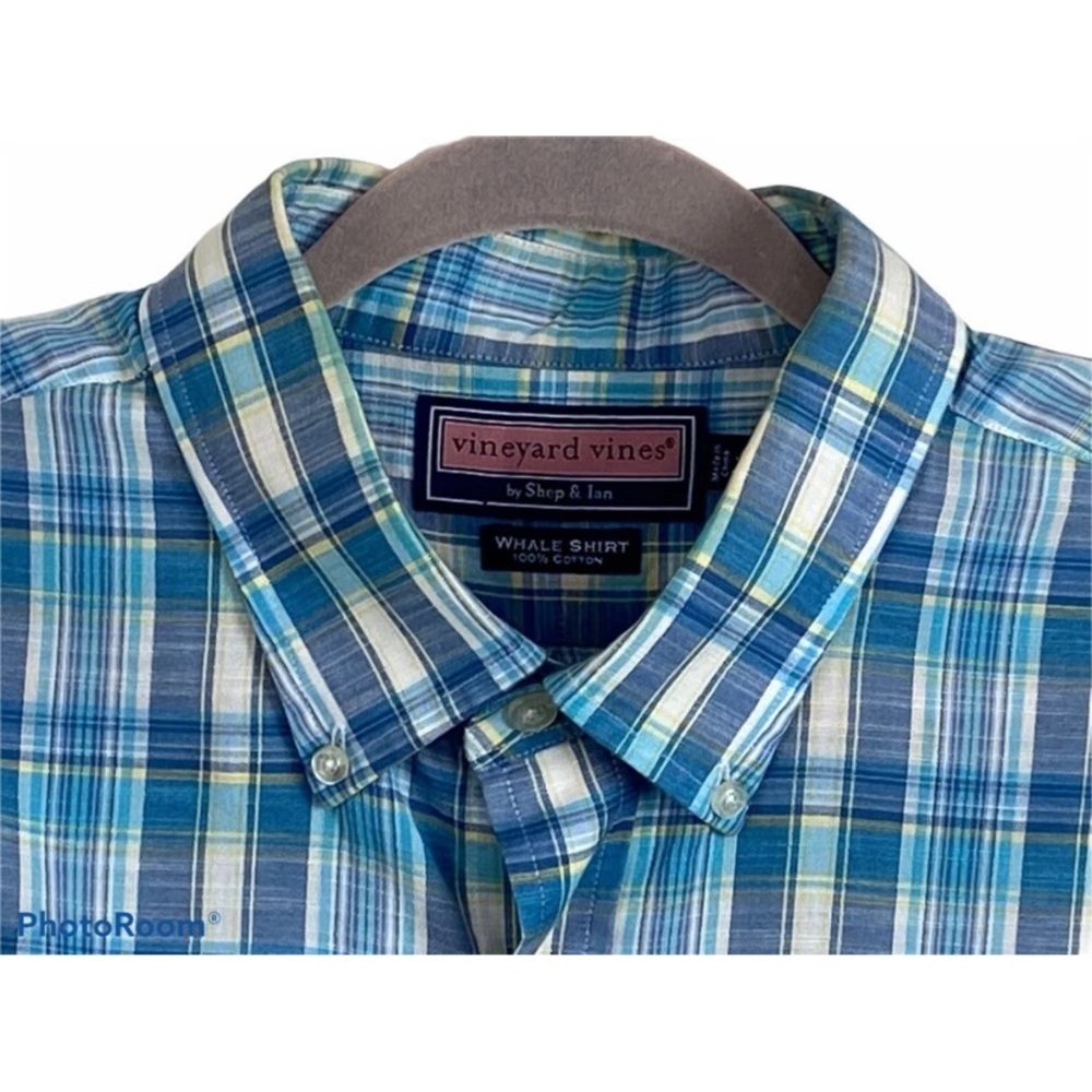 Vineyard Vines XL WHALE blue Plaid Button Down Shirt